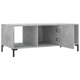 Tavolino Salotto Grigio Cemento 102x50x40 cm Legno truciolato