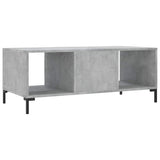 Tavolino Salotto Grigio Cemento 102x50x40 cm Legno truciolato