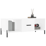 Tavolino da Salotto Bianco 102x50x40 cm in Legno truciolato