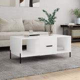 Tavolino da Salotto Bianco 102x50x40 cm in Legno truciolato