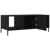 Tavolino da Salotto Nero 102x50x40 cm in Legno truciolato