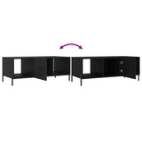 Tavolino da Salotto Nero 102x50x40 cm in Legno truciolato