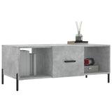 Tavolino Salotto Grigio Cemento 102x50x40 cm Legno truciolato