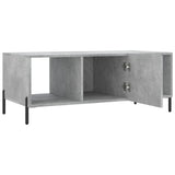 Tavolino Salotto Grigio Cemento 102x50x40 cm Legno truciolato