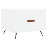 Tavolino da Salotto Bianco 50x50x40 cm in Legno truciolato