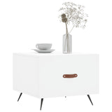 Tavolino da Salotto Bianco 50x50x40 cm in Legno truciolato