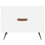 Tavolino da Salotto Bianco 50x50x40 cm in Legno truciolato