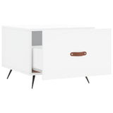 Tavolino da Salotto Bianco 50x50x40 cm in Legno truciolato