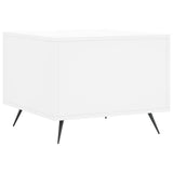 Tavolini da Salotto 2 pz Bianchi 50x50x40 cm Legno truciolato
