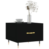 Tavolini da Salotto 2 pz Neri 50x50x40 cm in Legno truciolato