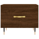 Tavolini Salotto 2 pz Rovere Marrone 50x50x40 Legno truciolato