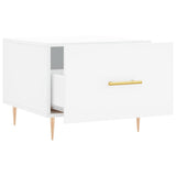 Tavolino da Salotto Bianco 50x50x40 cm in Legno truciolato