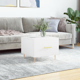 Tavolino da Salotto Bianco 50x50x40 cm in Legno truciolato