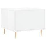 Tavolini Salotto 2pz Bianco Lucido 50x50x40cm Legno truciolato