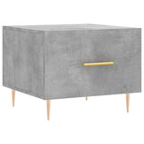 Tavolino Salotto Grigio Cemento 50x50x40 cm Legno truciolato