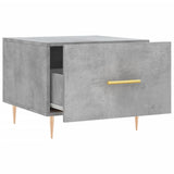 Tavolino Salotto Grigio Cemento 50x50x40 cm Legno truciolato