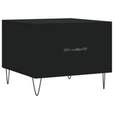 Tavolino da Salotto Nero 50x50x40 cm in Legno truciolato