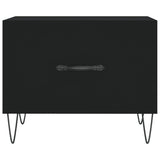 Tavolino da Salotto Nero 50x50x40 cm in Legno truciolato