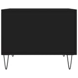 Tavolino da Salotto Nero 50x50x40 cm in Legno truciolato