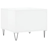 Tavolini Salotto 2pz Bianco Lucido 50x50x40cm Legno truciolato