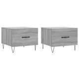 Tavolini Salotto 2pz Grigio Sonoma 50x50x40cm Legno truciolato