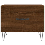 Tavolini Salotto 2 pz Rovere Marrone 50x50x40 Legno truciolato