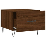 Tavolini Salotto 2 pz Rovere Marrone 50x50x40 Legno truciolato