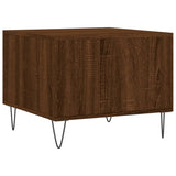 Tavolini Salotto 2 pz Rovere Marrone 50x50x40 Legno truciolato