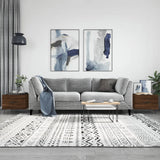 Tavolini Salotto 2 pz Rovere Marrone 50x50x40 Legno truciolato