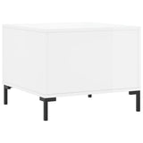 Tavolino da Salotto Bianco Lucido 50x50x40 cm Legno truciolato