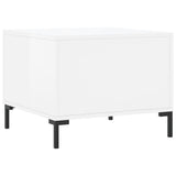Tavolini Salotto 2pz Bianco Lucido 50x50x40cm Legno truciolato