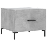 Tavolino Salotto Grigio Cemento 50x50x40 cm Legno truciolato