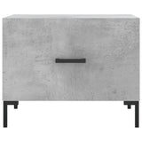 Tavolino Salotto Grigio Cemento 50x50x40 cm Legno truciolato