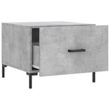 Tavolino Salotto Grigio Cemento 50x50x40 cm Legno truciolato