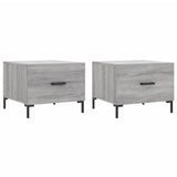 Tavolini Salotto 2pz Grigio Sonoma 50x50x40cm Legno truciolato
