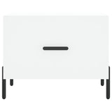 Tavolino da Salotto Bianco 50x50x40 cm in Legno truciolato