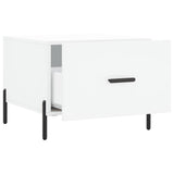 Tavolino da Salotto Bianco 50x50x40 cm in Legno truciolato
