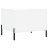 Tavolino da Salotto Bianco 50x50x40 cm in Legno truciolato