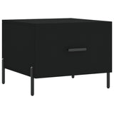 Tavolino da Salotto Nero 50x50x40 cm in Legno truciolato