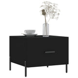Tavolino da Salotto Nero 50x50x40 cm in Legno truciolato