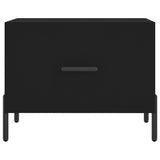 Tavolino da Salotto Nero 50x50x40 cm in Legno truciolato