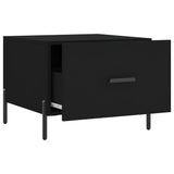 Tavolino da Salotto Nero 50x50x40 cm in Legno truciolato