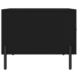Tavolino da Salotto Nero 50x50x40 cm in Legno truciolato
