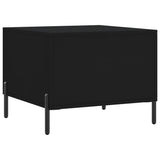 Tavolino da Salotto Nero 50x50x40 cm in Legno truciolato