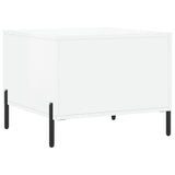 Tavolini Salotto 2pz Bianco Lucido 50x50x40cm Legno truciolato