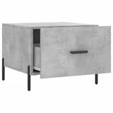 Tavolino Salotto Grigio Cemento 50x50x40 cm Legno truciolato