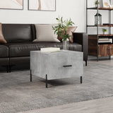 Tavolino Salotto Grigio Cemento 50x50x40 cm Legno truciolato