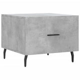Tavolino Salotto Grigio Cemento 50x50x40 cm Legno truciolato