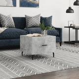 Tavolino Salotto Grigio Cemento 50x50x40 cm Legno truciolato