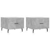 Tavolini Salotto 2pz Grigio Cemento 50x50x40 Legno truciolato